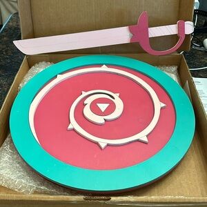 Steven Universe 17” Rose Quartz Sword 14” Shield Cosplay Replica Costume Prop